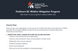 FireSmart Home Partners Course Fees