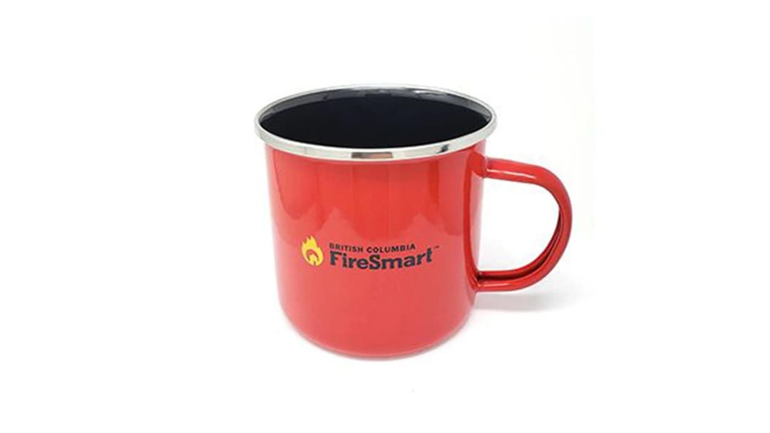 FireSmart Red Enamel Mug