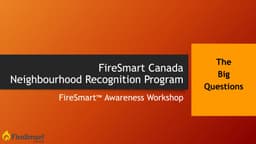 FireSmart Canada The Big Questions