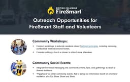 FireSmart Outreach Opportunities for FireSmart Staff and Volunteers
