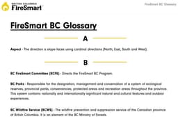 firesmart bc glossary