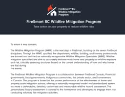 FireSmart Wildfire Mitigation Course Description